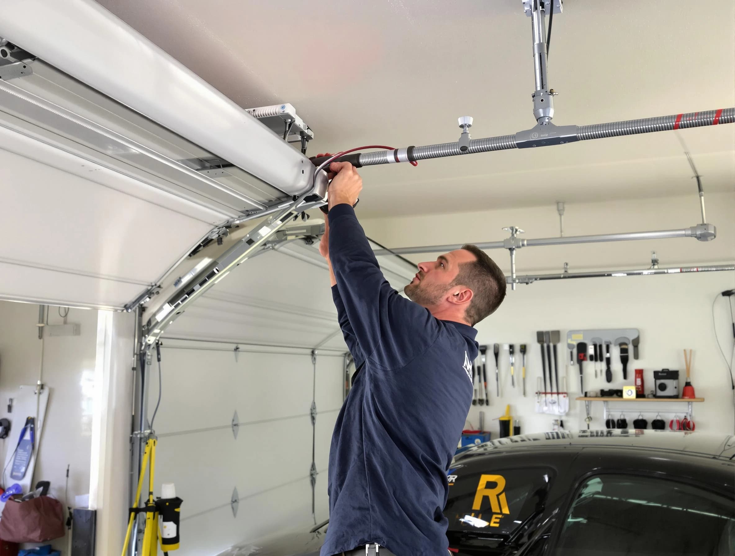 Allegheny Garage Door Repair technician performing garage door cable repair in Allegheny