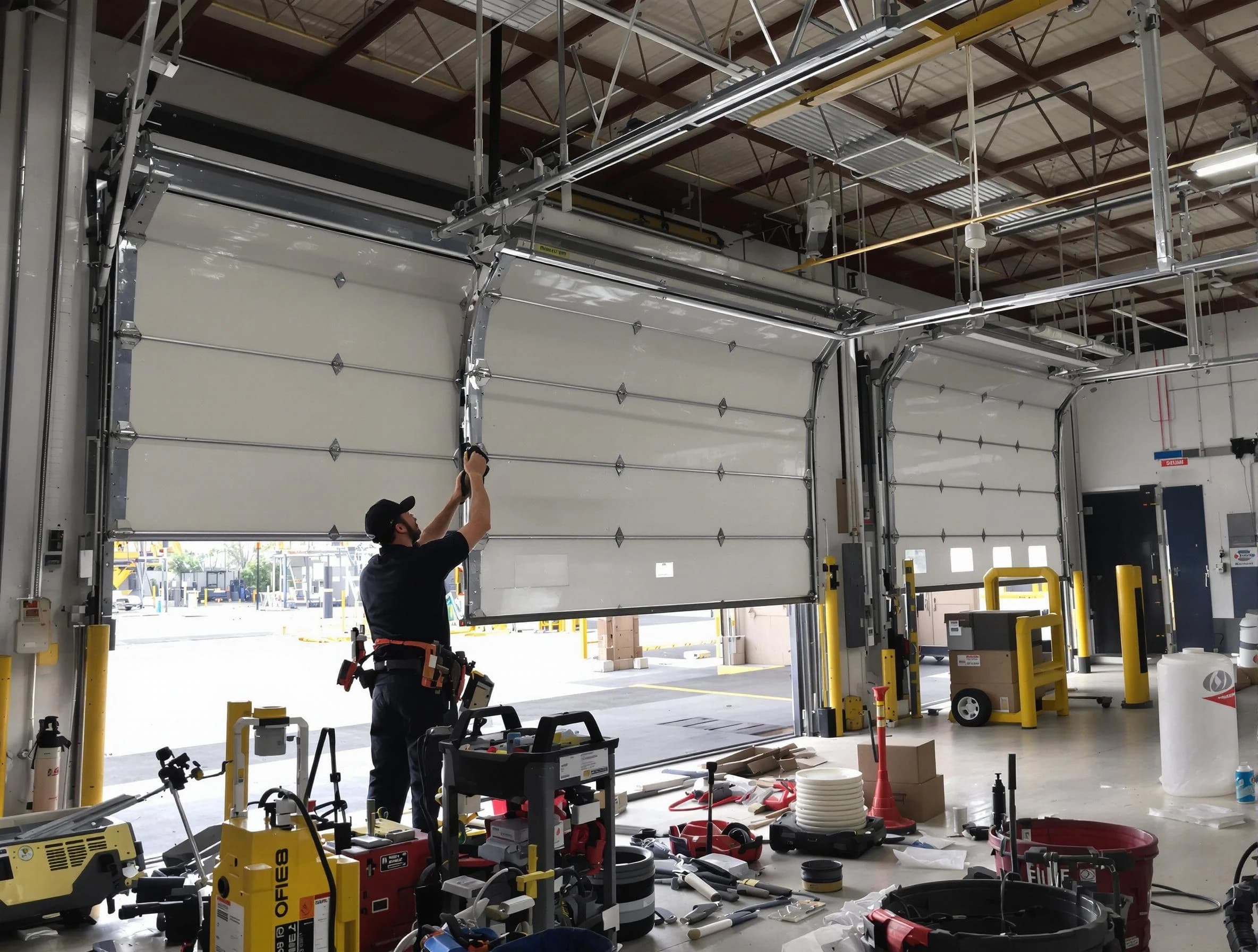 Allegheny Garage Door Repair technician performing commercial garage door repair in Allegheny
