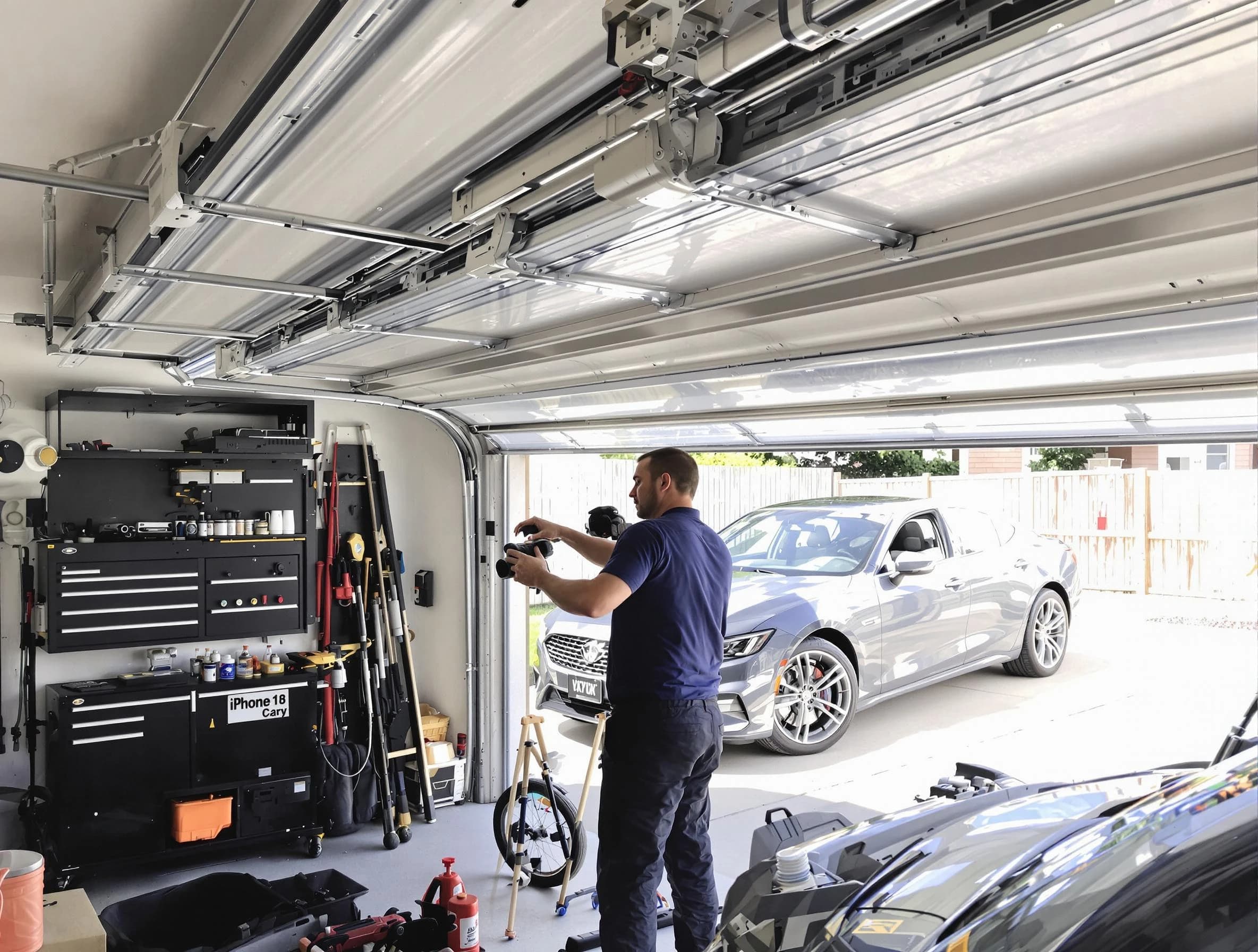 Allegheny Garage Door Repair technician fixing noisy garage door in Allegheny
